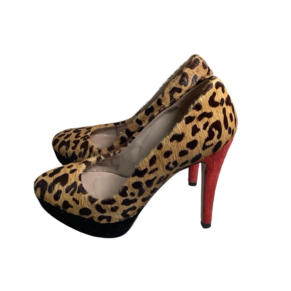 Zara Leopard Print Platform Heels - Picture 3 of 11